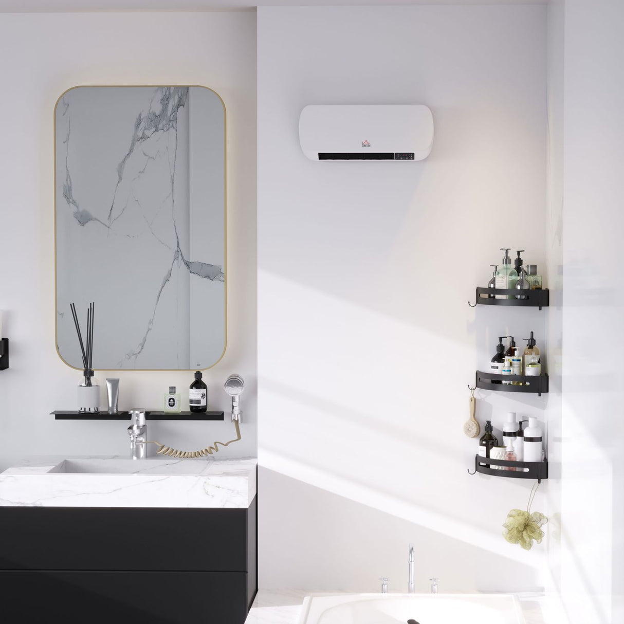 easycomfort easycomfort stufa elettrica da parete con telecomando temperatura regolabile e timer bianco