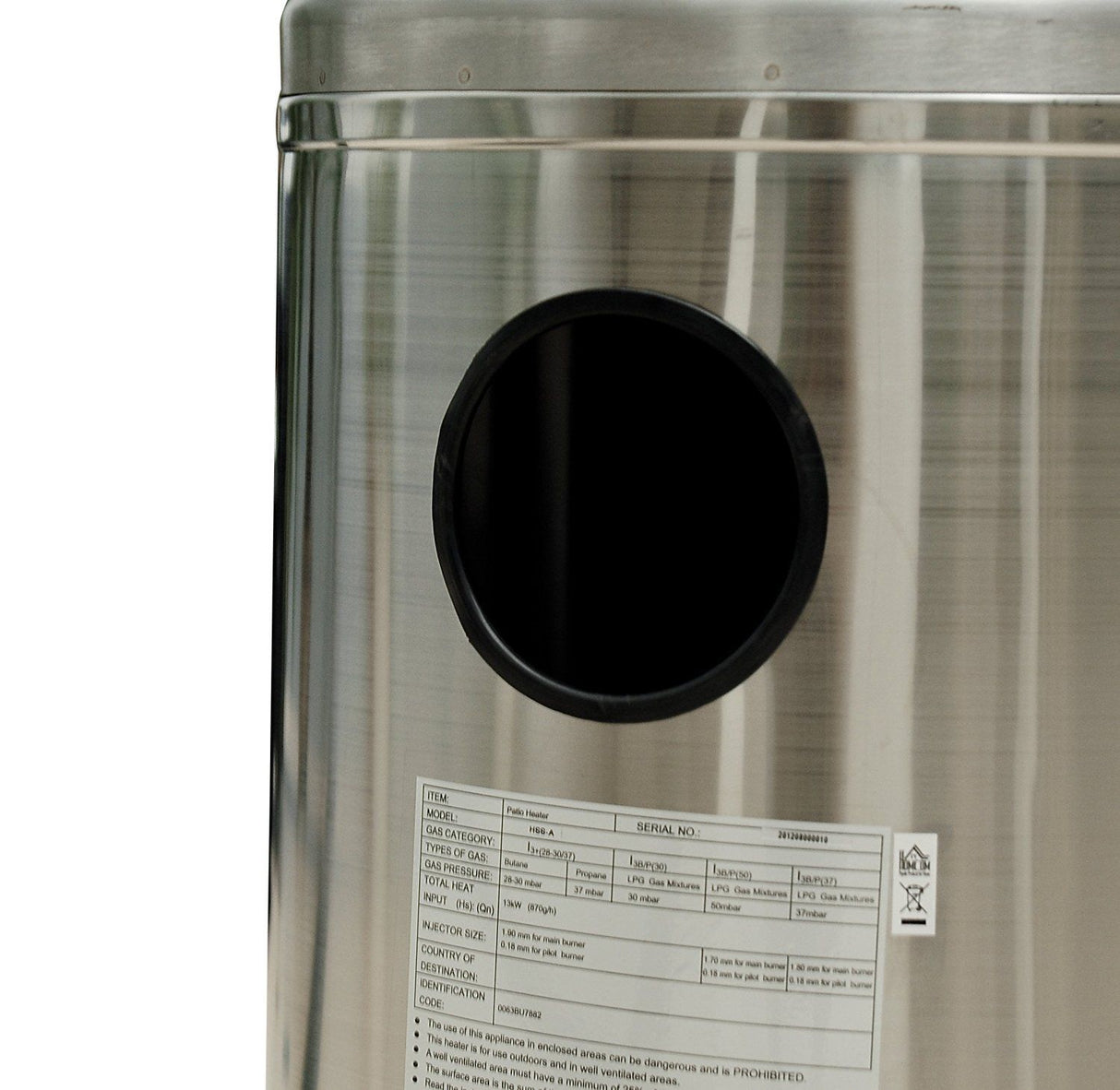 easycomfort easycomfort stufetta da esterno fungo a gas in acciaio inox patio heater riscaldamento ean 8055776912578