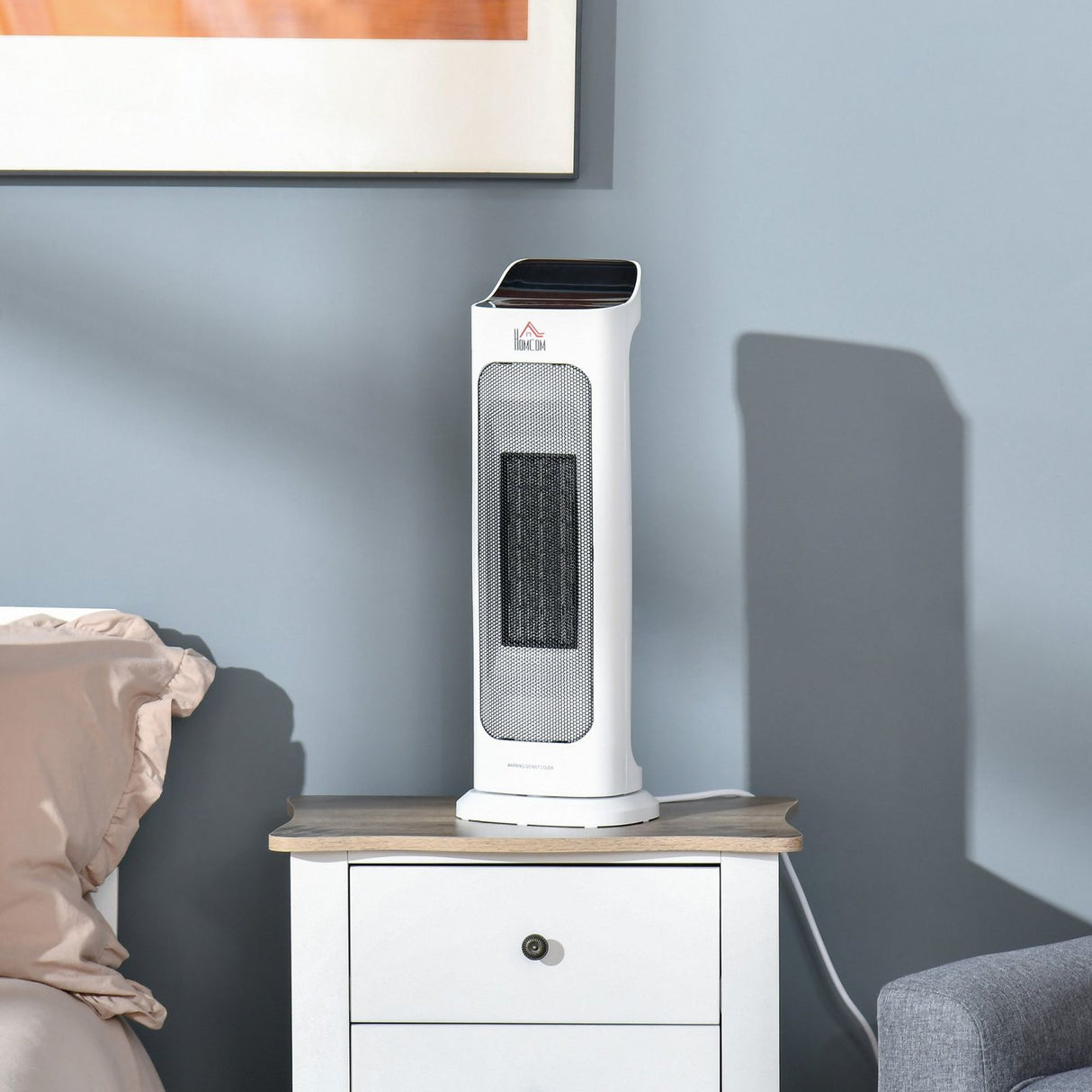 easycomfort easycomfort stufetta elettrica oscillante con telecomando temperatura regolabile e timer bianco