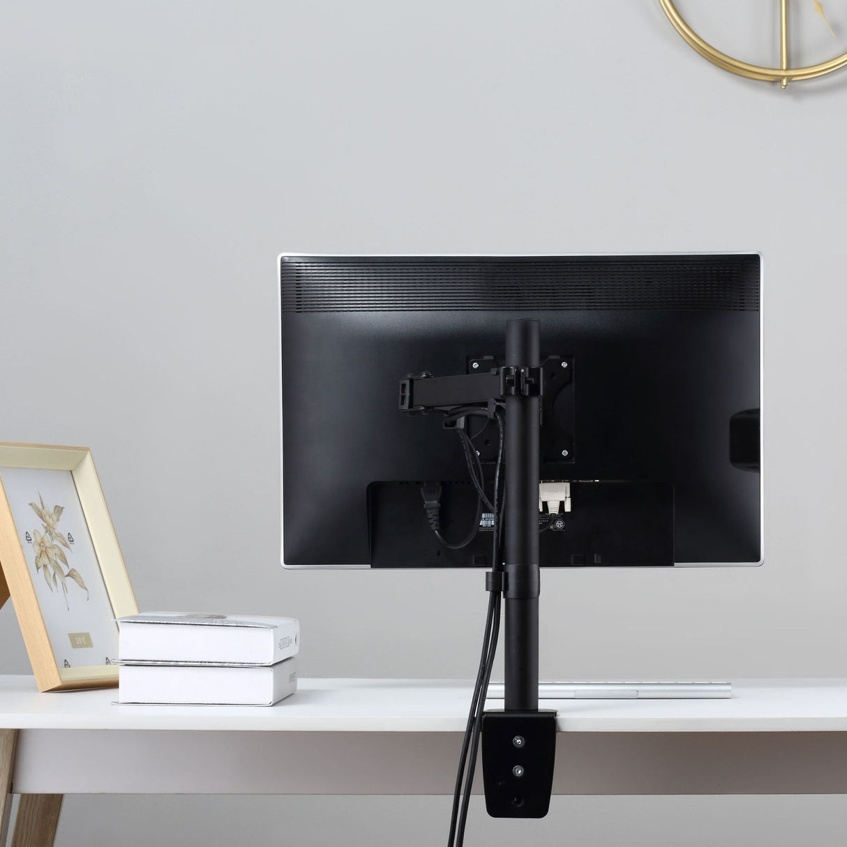 easycomfort easycomfort supporto monitor da 13 32 per scrivania altezza e inclinazione regolabili orientamento verticale e orizzontale nero