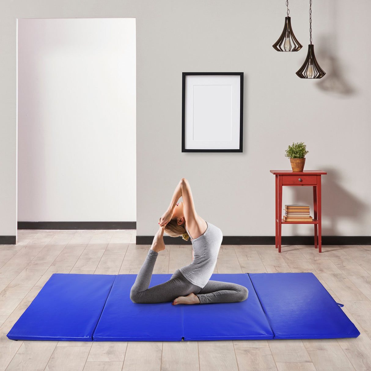 easycomfort easycomfort tappetino fitness pieghevole 4 pannelli in epe blu 245x115x5cm ean 8054144134178