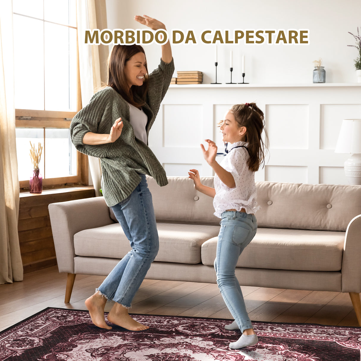 easycomfort easycomfort tappeto moderno persiano in poliestere per interni 200x140cm rosso ocra