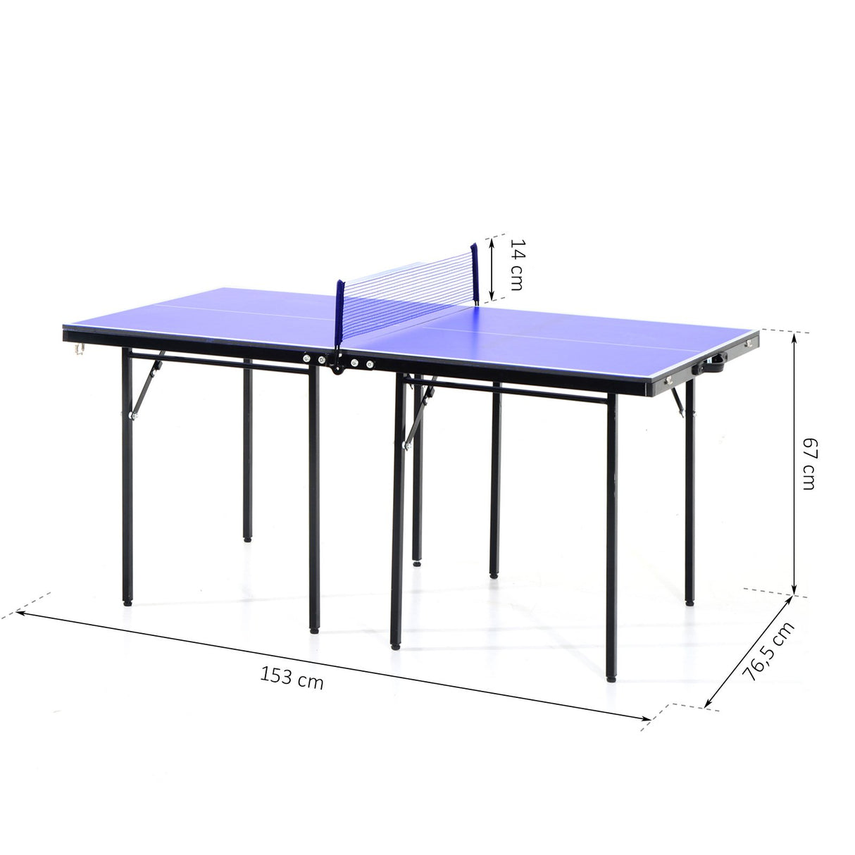 easycomfort easycomfort tavolino da ping pong pieghevole in legno mdf 153 x 76 5 x 67cm blu e nero ean 8054144139159