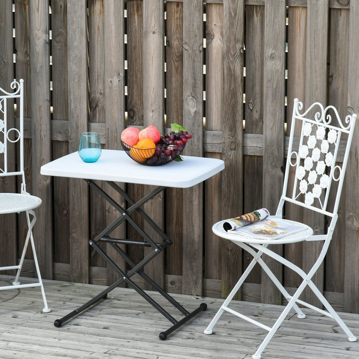 easycomfort easycomfort tavolino pieghevole da giardino con altezza regolabile su 4 livelli ean 8054111846455