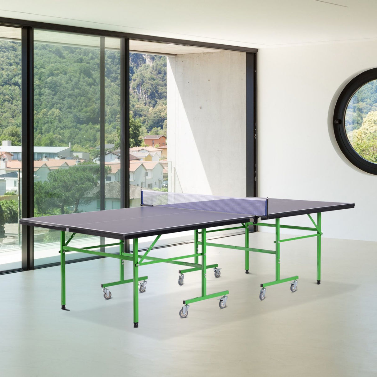 easycomfort easycomfort tavolo da ping pong professionale con ruote 152 5x274x76cm ean 8054144136738