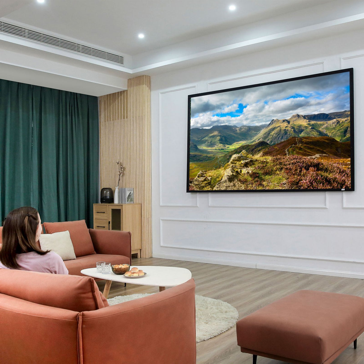 easycomfort easycomfort telo proiettore da 120 pollici compatibile con proiettori led e lcd bianco