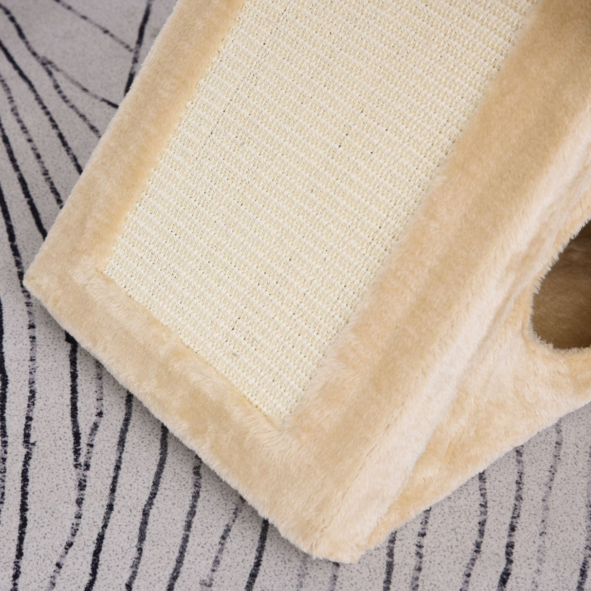 easycomfort easycomfort tiragraffi per gatti pieghevole con casetta amaca e tappetino per unghie giallo 54 5x32x65cm ean 8054111848183