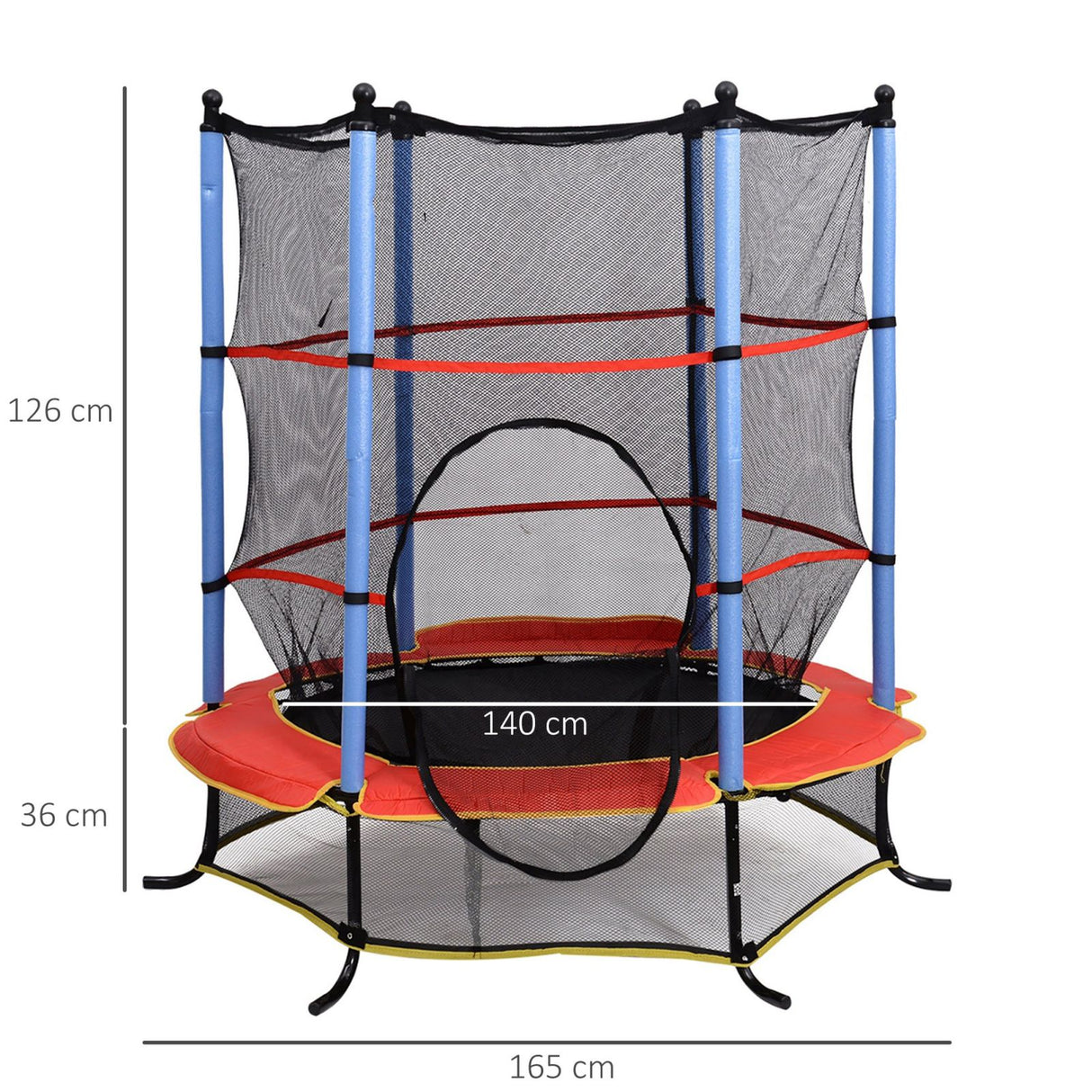 easycomfort easycomfort trampolino elastico con rete di sicurezza diametro 140cm ean 8054144139227