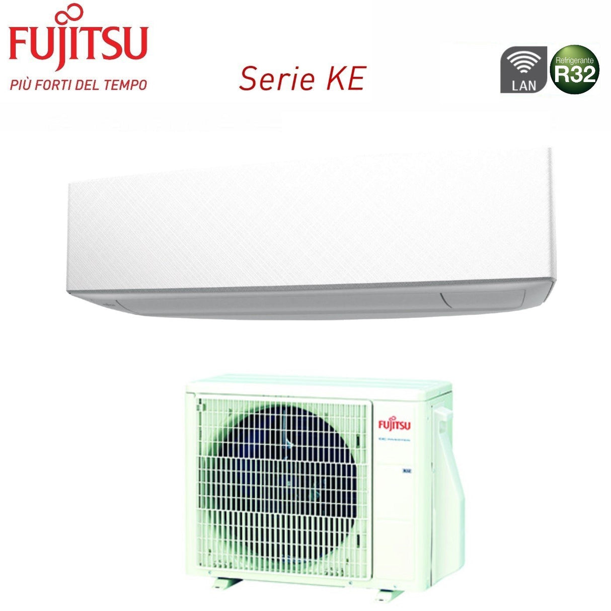 fujitsu climatizzatore condizionatore fujitsu inverter serie ke white 12000 btu asyg12ketf r 32 wi fi integrato 3ngf87240 colore bianco classe aa