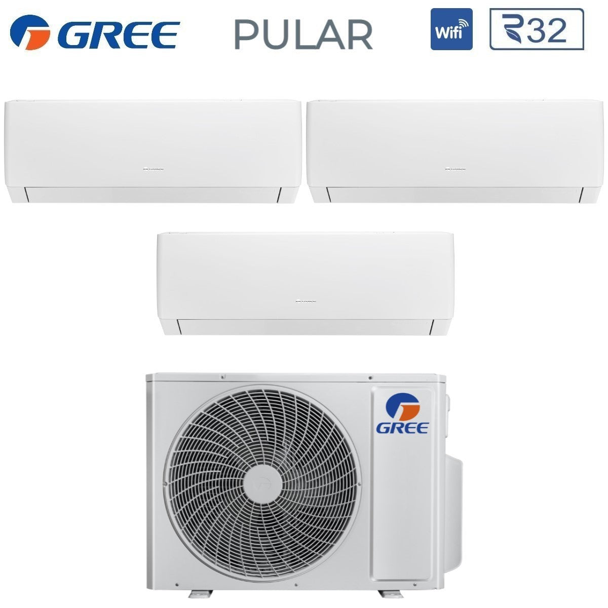 gree climatizzatore condizionatore gree trial split inverter serie pular 7712 con gwhd28nk6oo r 32 wi fi integrato 7000700012000
