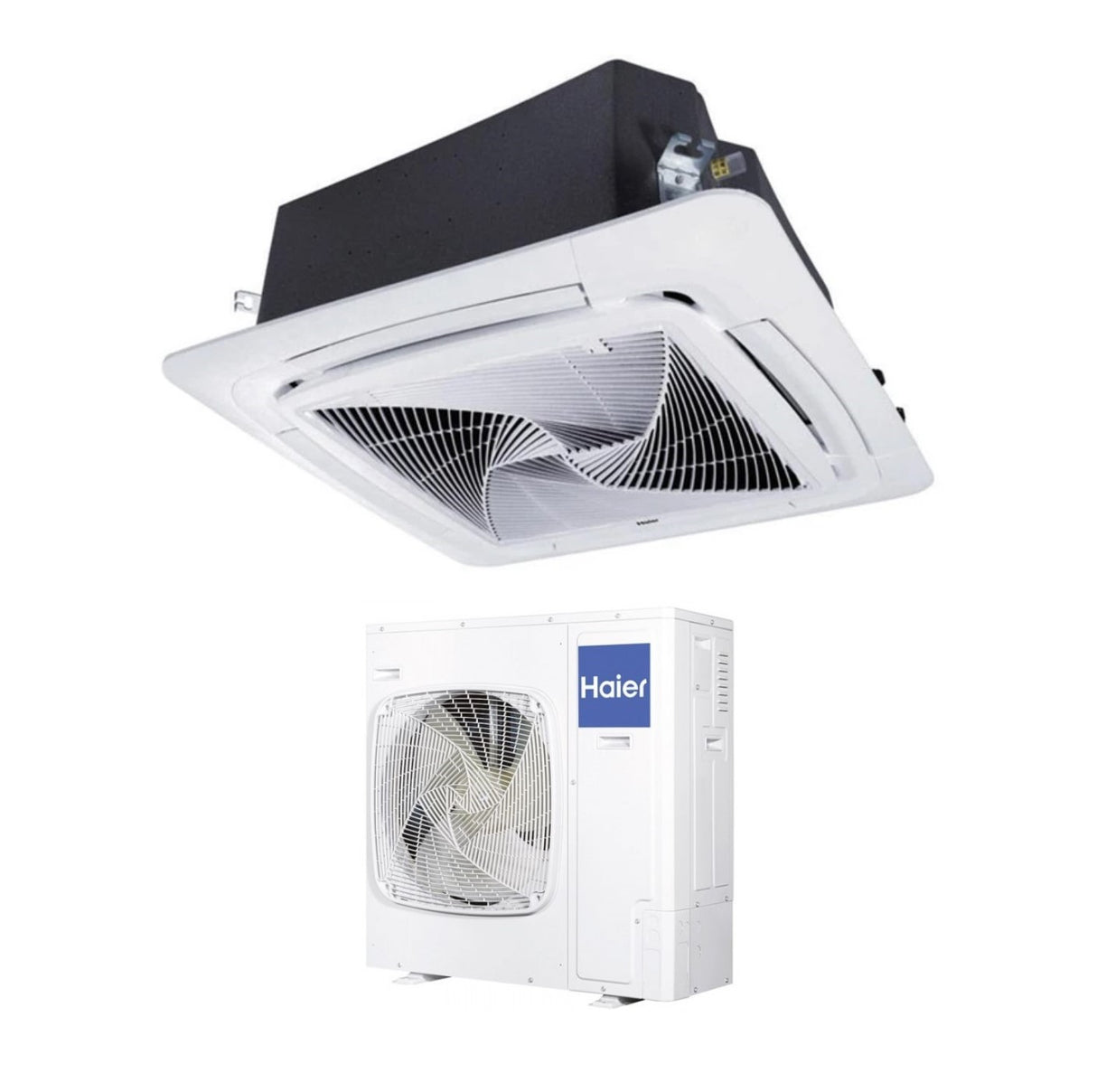 haier climatizzatore condizionatore haier cassetta 90x90 round flow 48000 btu abh140k1erg monofase r 32 wi fi optional con pannello no sensor incluso nessun comando