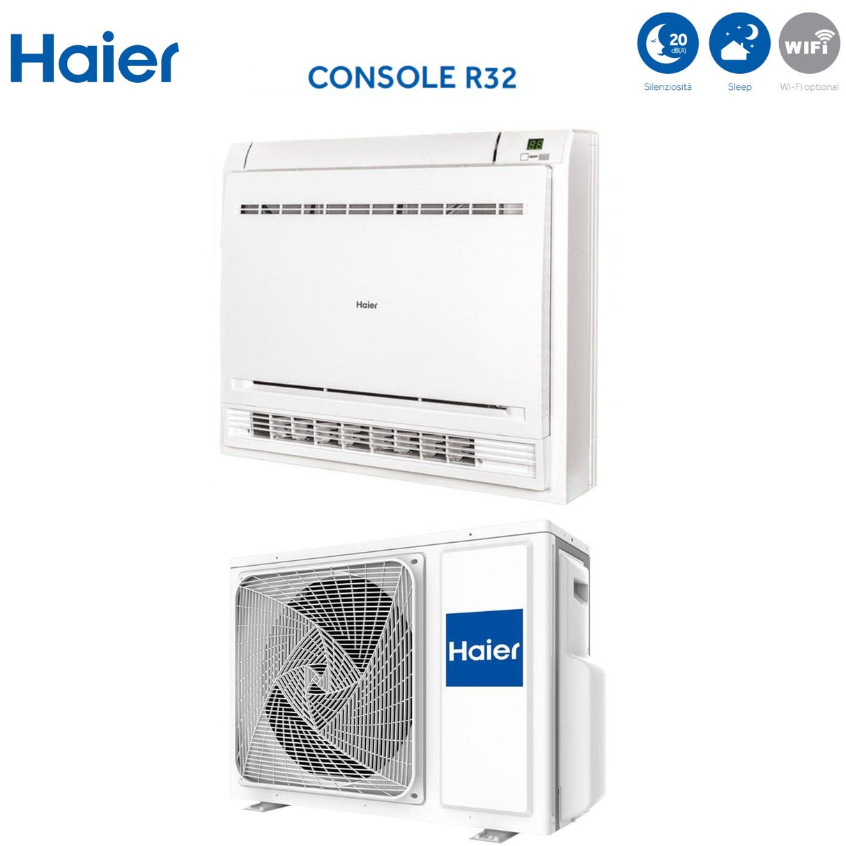 haier climatizzatore condizionatore haier console pavimento inverter 9000 btu af25s2sd1fa r 32 wi fi optional con telecomando di serie novita