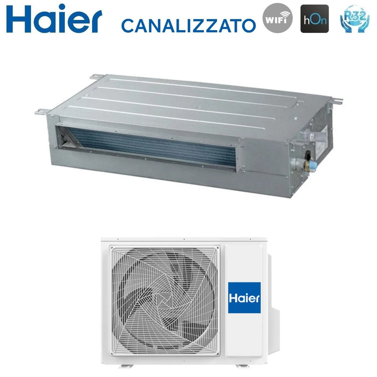 haier climatizzatore condizionatore haier inverter canalizzato slim bassa prevalenza 18000 btu ad50s2ss1fah r 32 wi fi integrato