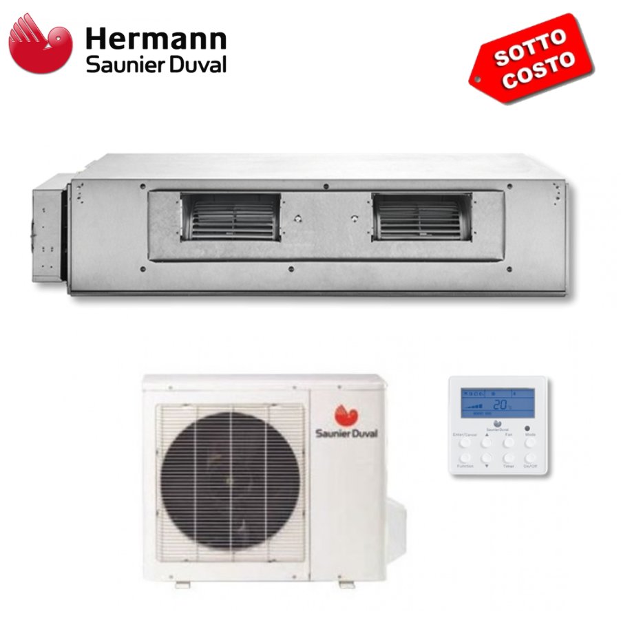 hermann saunier duval climatizzatore condizionatore hermann saunier duval canalizzato canalizzabile inverter 28000 sdh17 090 nd r 410 classe a sottocosto