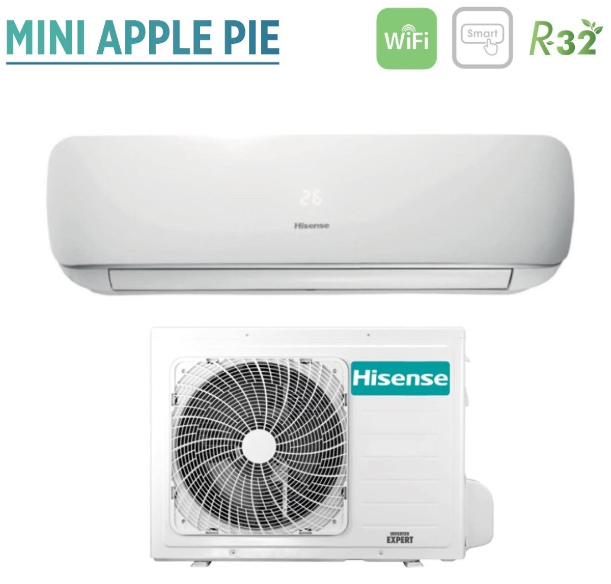 hisense offerta climatizzatore condizionatore hisense inverter serie mini apple pie 12000 btu tg35ve00g cf35mr04w r 32 wi fi integrato classe aa