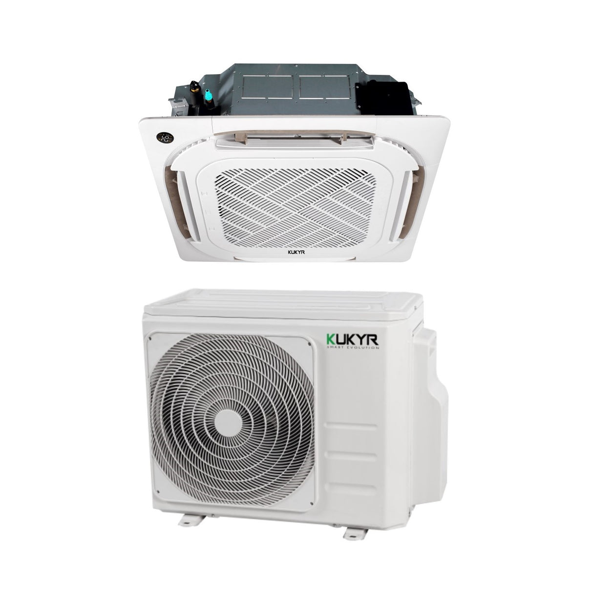 kukyr climatizzatore condizionatore kukyr cassetta 90x90 inverter 24000 btu r 32 wi fi optional con telecomando e griglia inclusa