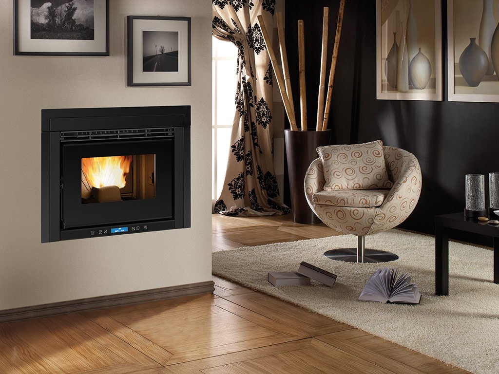 la nordica inserto camino a pellet ventilato la nordica modello comfort p70 h49 97 kw