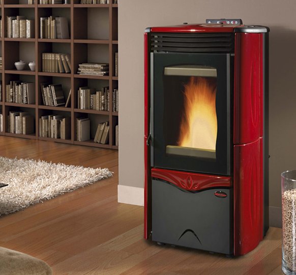 la nordica offerta termostufa a pellet la nordica extraflame modello duchessa idro steel 12 kw colore bordeaux ean 8055776918327