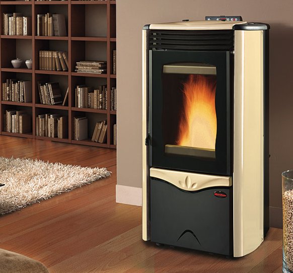 la nordica offerta termostufa a pellet la nordica extraflame modello duchessa idro steel 12 kw colore pergamena ean 8055776918334