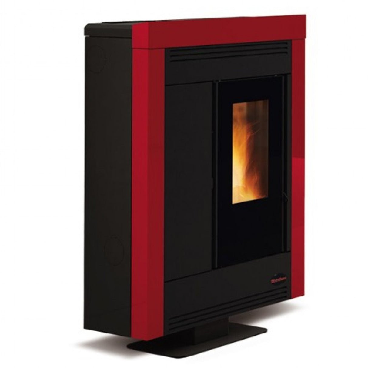la nordica stufa a pellet canalizzata in acciaio verniciato la nordica extraflame modello souvenir steel 102 kw disponibile in vari colori bianca