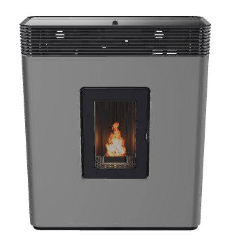 mcz offerta stufa a pellet canalizzabile mcz philo comfort air da 9 kw colore metallo alluminium