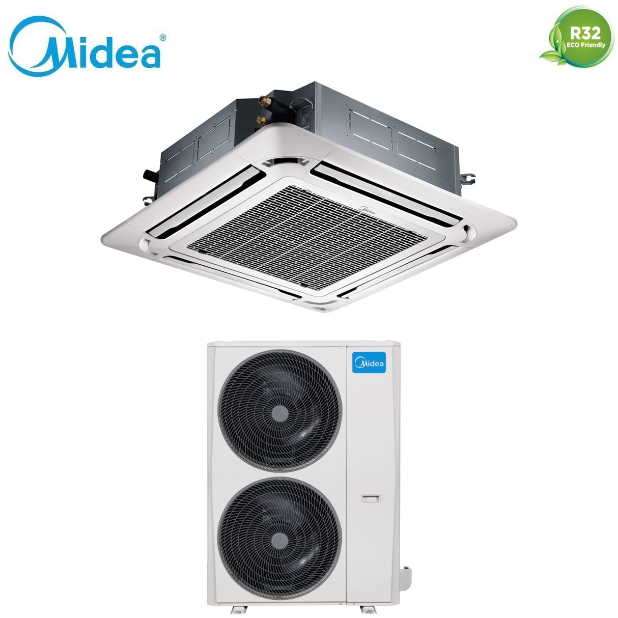 midea climatizzatore condizionatore midea cassetta 4 vie 48000 btu mcd 48fnxd0 r 32 trifase