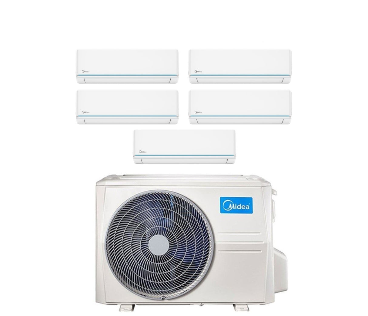 midea climatizzatore condizionatore midea penta split inverter serie elegance 99999 con m5oe 42hfn8 q r 32 wi fi optional 90009000900090009000