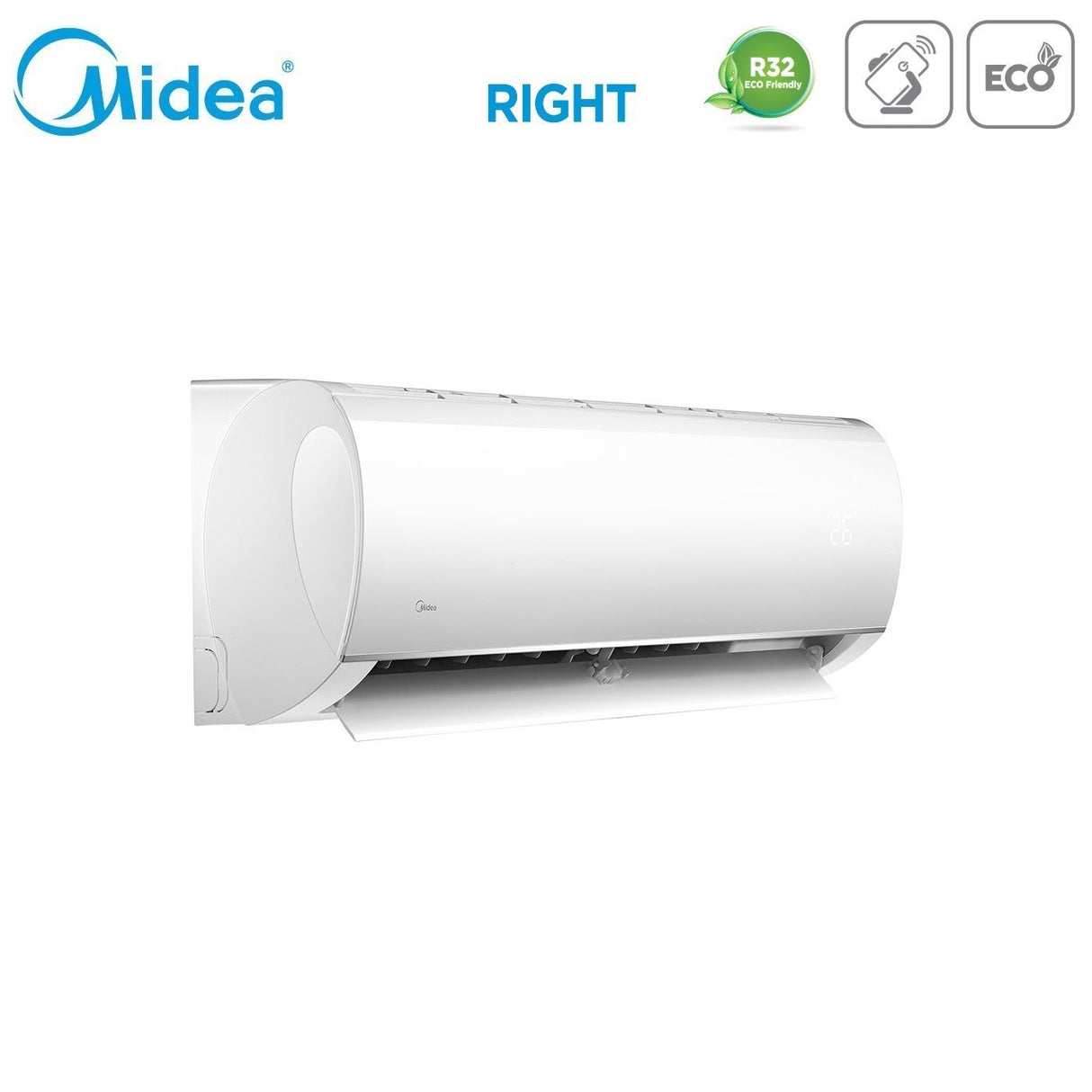 midea climatizzatore condizionatore midea quadri split inverter serie right 9999 con m4o 36fn8 q r 32 wi fi optional 9000900090009000 novita