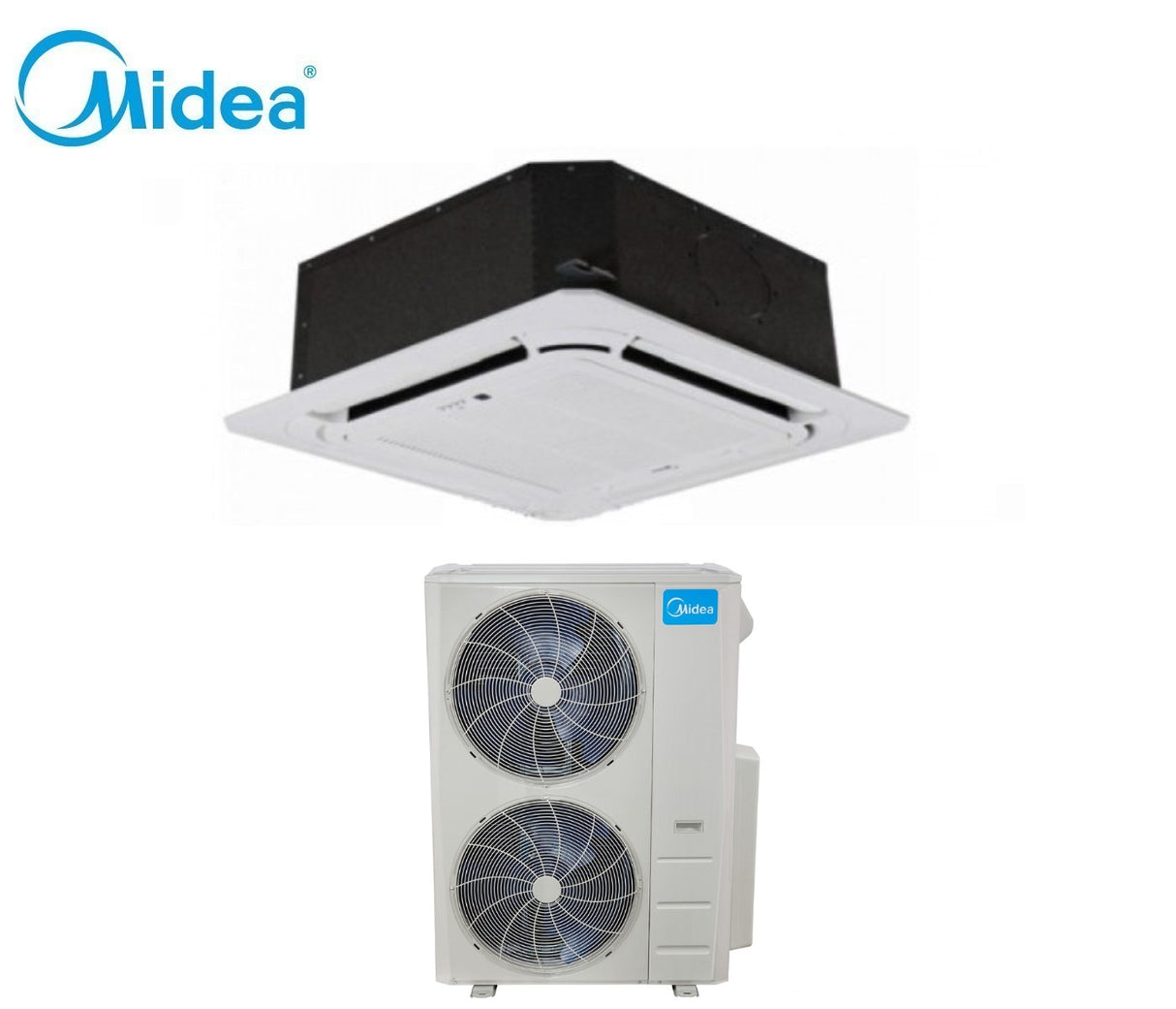 midea offerta climatizzatore condizionatore cassetta 4 vie slim midea inverter 60000 btu mcde 160 moue 160t trifase r 410 con griglia inclusa