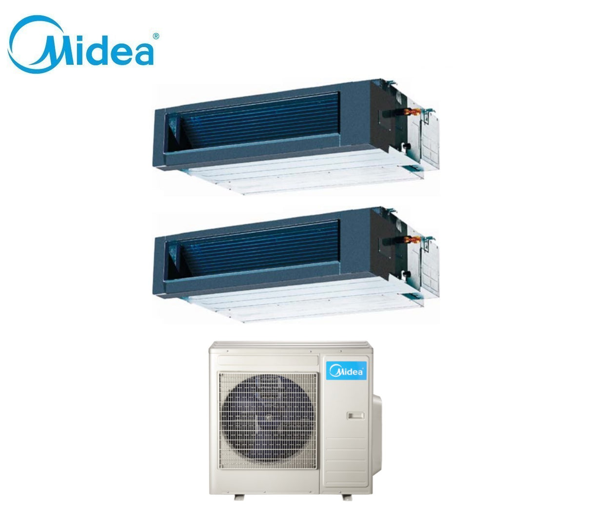midea offerta climatizzatore condizionatore midea canalizzato canalizzabile dual split inverter 1818 con 4n 82k r 410 1800018000
