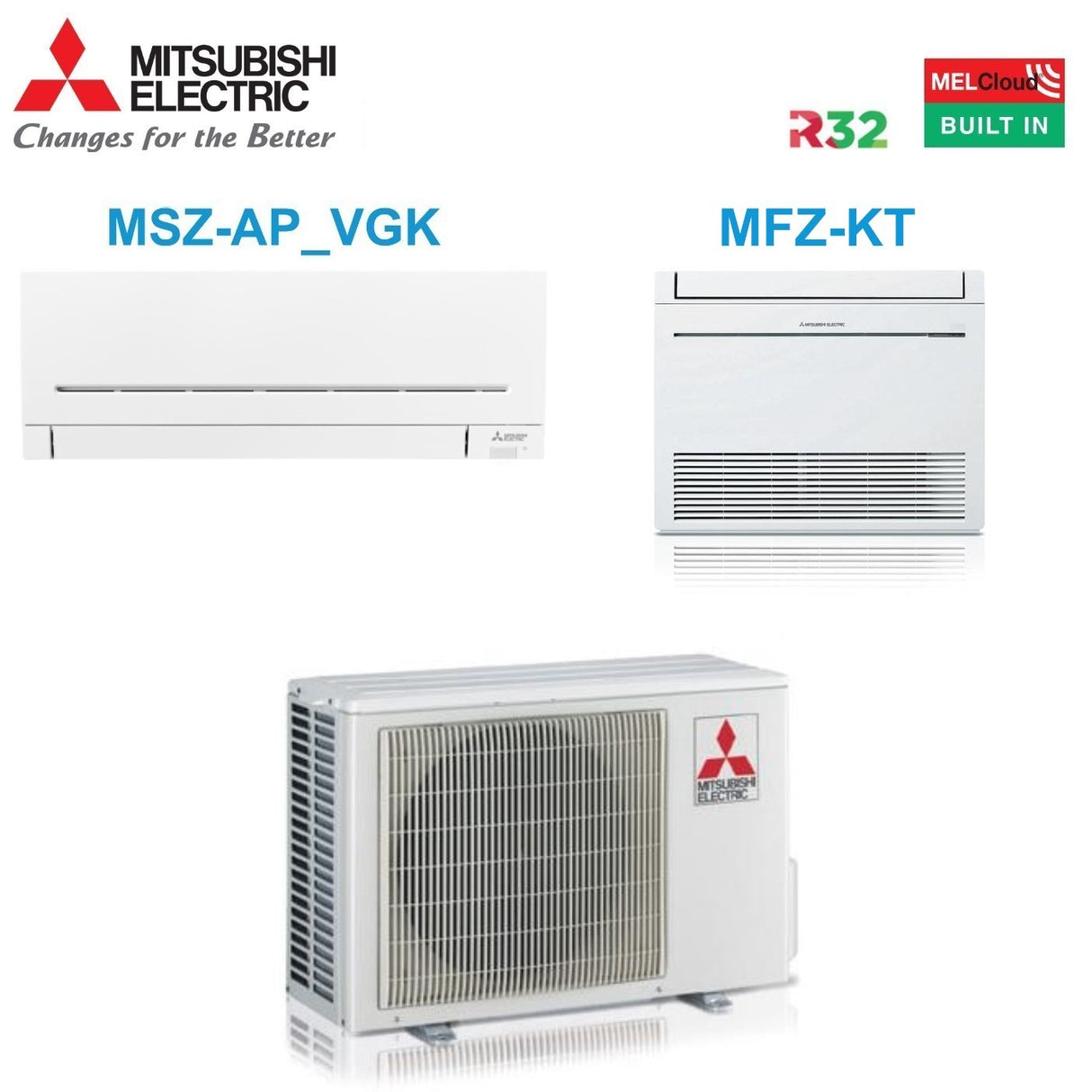 mitsubishi electric climatizzatore condizionatore mitsubishi electric dual split inverter pavimento 9000 msz kt25vg ap vgk 12000 msz ap35vgk con mxz 2f53vf r 32 wi fi 900012000