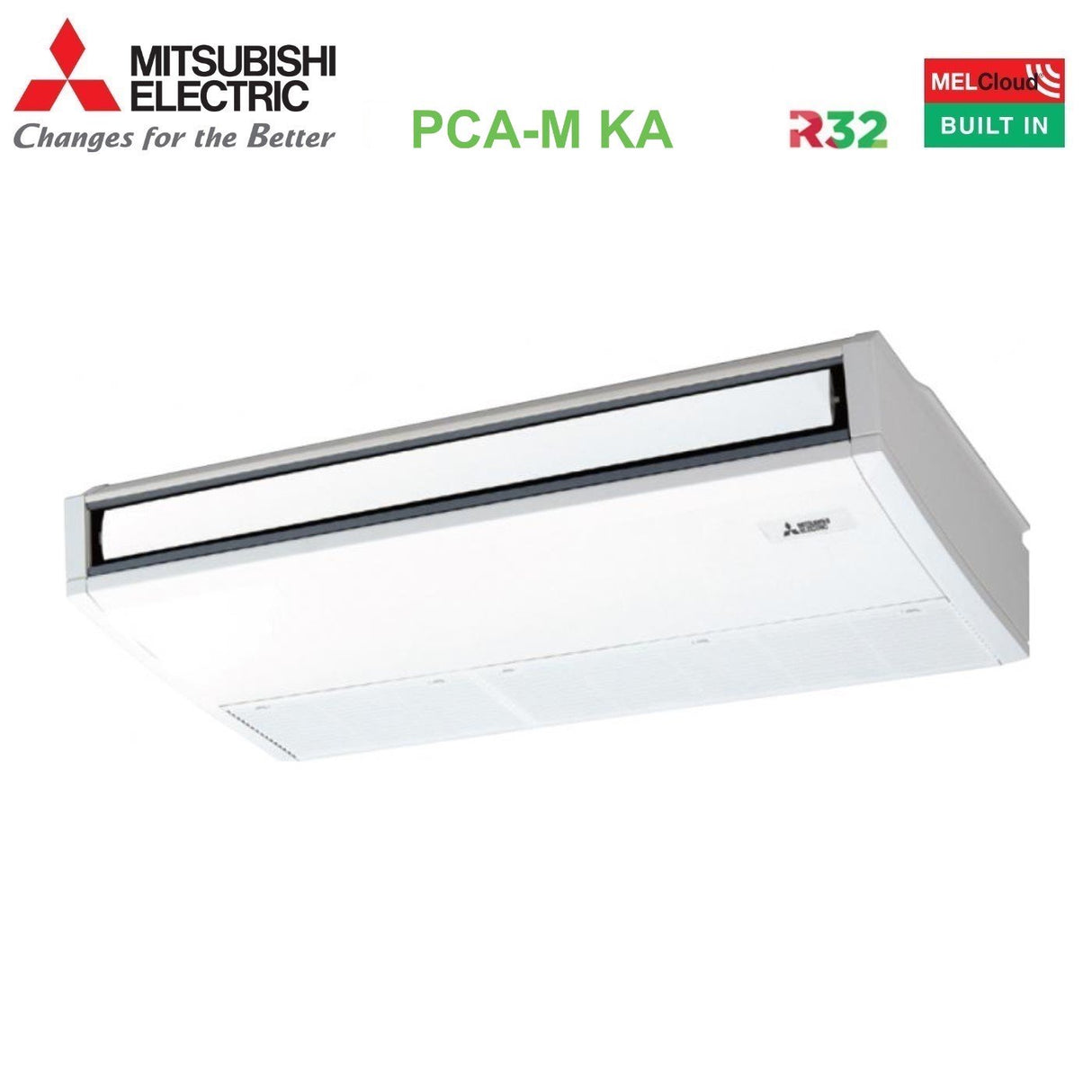 mitsubishi electric climatizzatore condizionatore mitsubishi electric pensile a soffitto power inverter serie p 21000 btu pca m60ka r 32 wi fi optional nessun comando