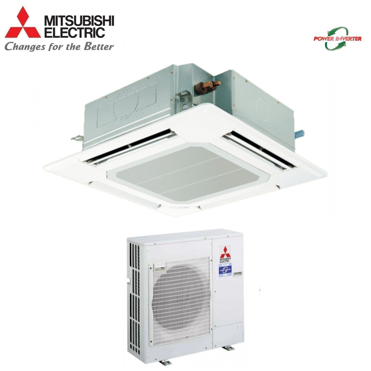 mitsubishi electric offerta climatizzatore condizionatore mitsubishi electric a cassetta power inverter 21000 btu pla rp60ba puhz zrp60vha2 monofase r 410 con griglia standard e comando remoto inclusi