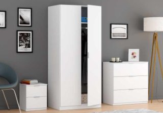 no brand armadio 2 ante cm 81x52x180h bianco 95015