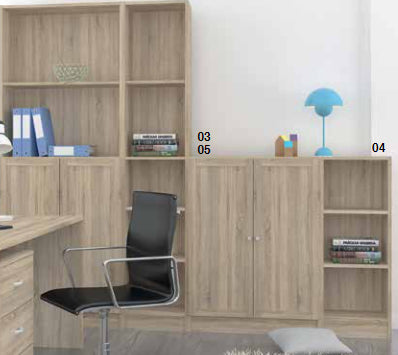 no brand libreria 3 piani working cm 41x27x107h 71774ak quercia