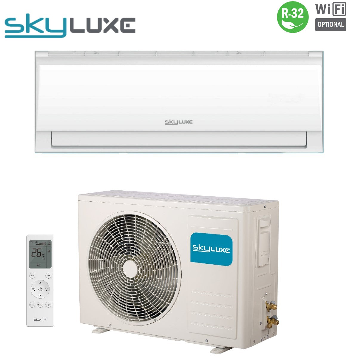 skyluxe climatizzatore condizionatore skyluxe inverter serie q7 9000 btu sky s026q7wfr32 r 32 w fi optional classe aa