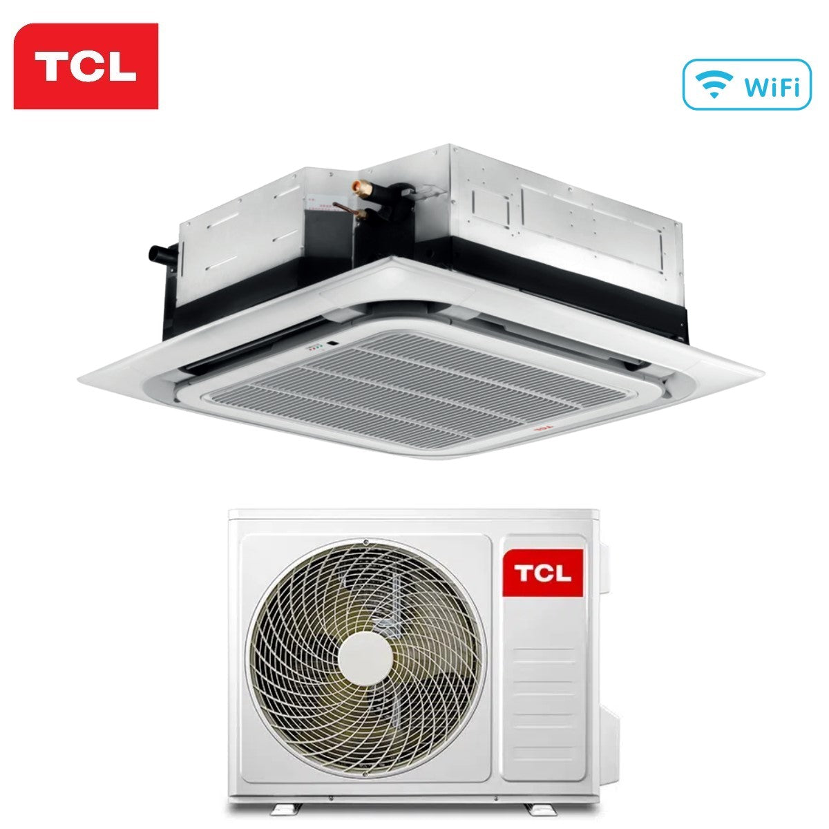 tcl climatizzatore condizionatore tcl cassetta inverter 24000 btu mn24ss0 mt2410 r 32 wi fi integrato classe aa con griglia inclusa