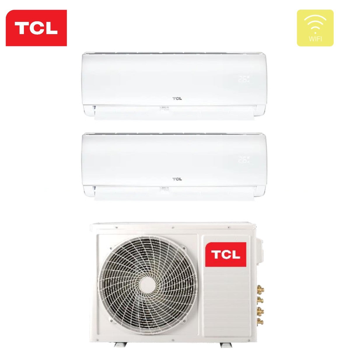 tcl climatizzatore condizionatore tcl dual split inverter serie elite 912 con mt1820 r 32 wi fi integrato 900012000