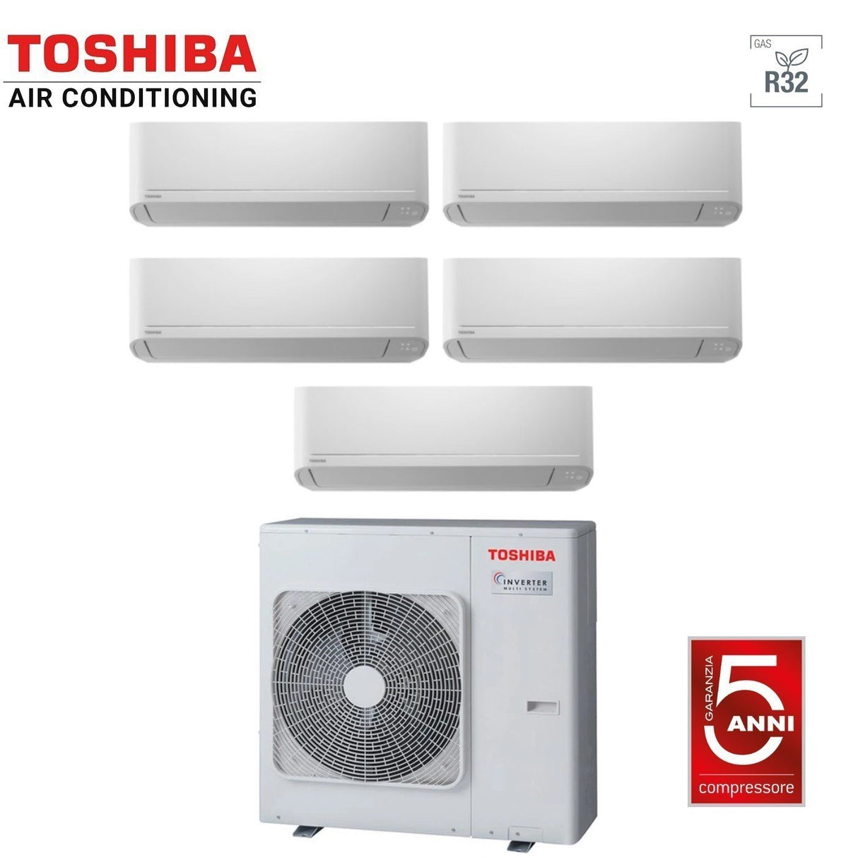 toshiba climatizzatore condizionatore toshiba penta split inverter serie seiya 1010131313 99121212 ras 4m27u2avg e r 32 wi fi optional 1000010000130001300013000 90009000120001200012000