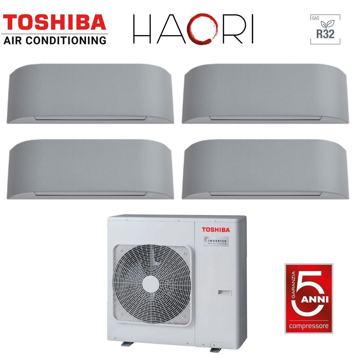 toshiba climatizzatore condizionatore toshiba quadri split inverter serie haori 10101013 99912 ras 4m27u2avg e r 32 wi fi integrato 10000100001000013000 90009000900012000 grigio chiaro