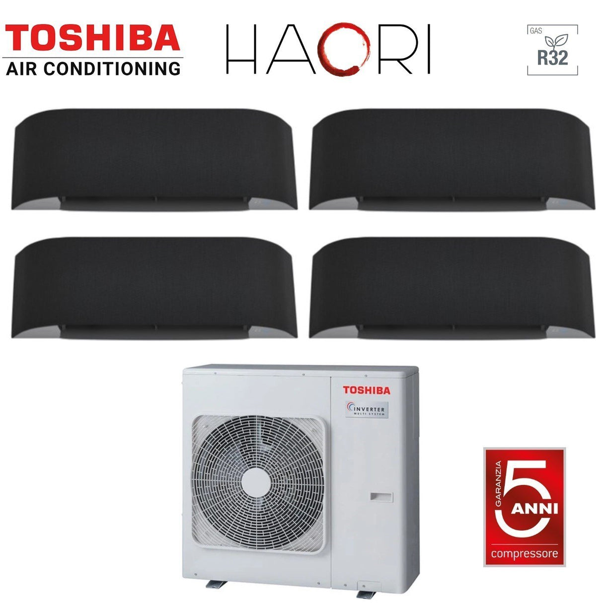 toshiba climatizzatore condizionatore toshiba quadri split inverter serie haori 10131313 9121212 ras 4m27u2avg e r 32 wi fi integrato 10000130001300013000 9000120001200012000 grigio scuro