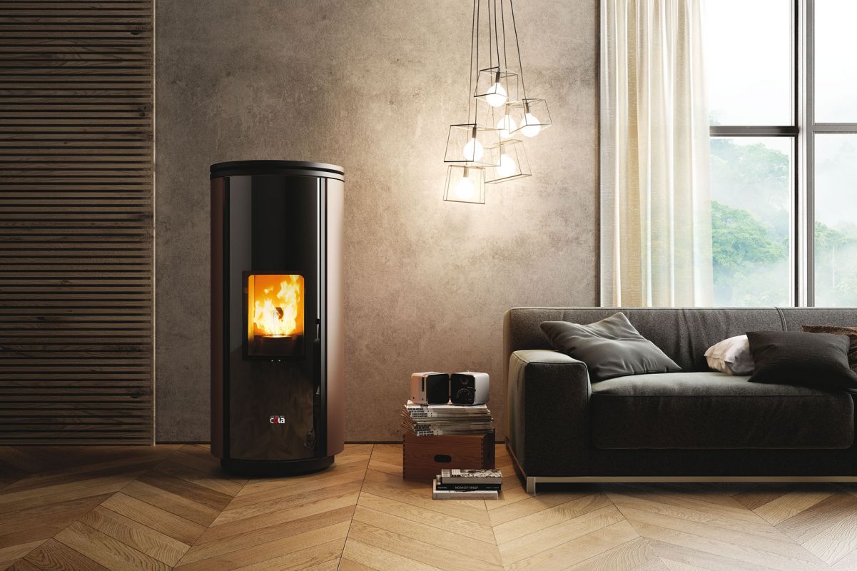 anselmo cola stufa a pellet anselmo cola mod elegant ermetica 85 kw wi fi vari colori disponibili con palmare novita nera ean 99811563