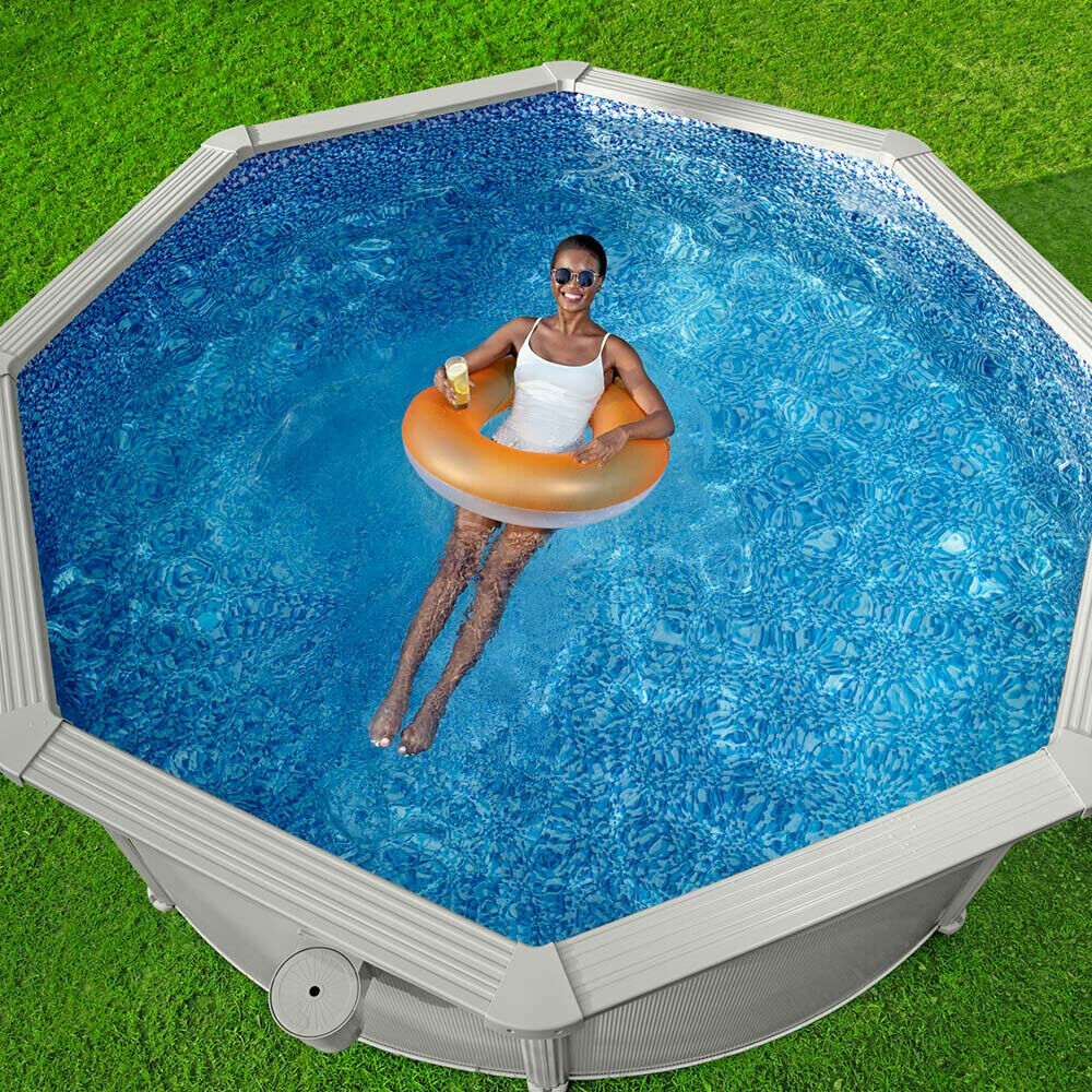 bestway piscina fuori terra bestway 56574 hydrium 360x120h tela basetop di coperturascaletta rampa esternapompa filtrante 10 990 litri