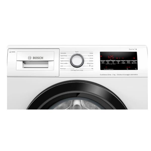 bosch lavatrice a carica frontale bosch 9 kg serie 6 i dos ecosilence drive 1400 giri wau28s29it classe c ean 4242005221530