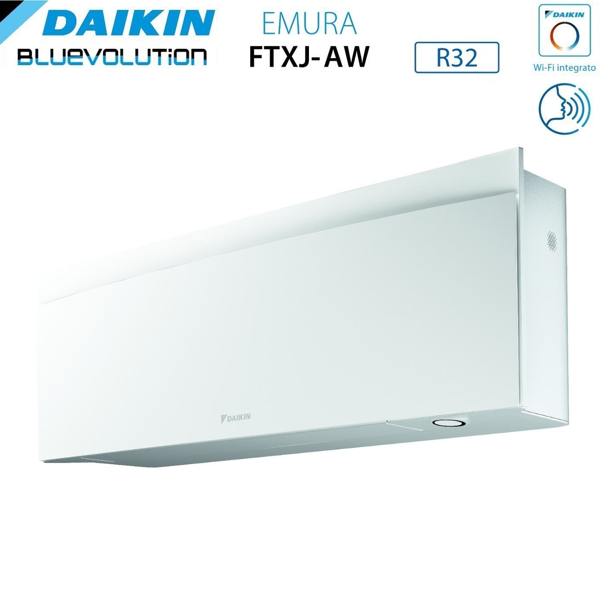 daikin unita interna a parete daikin bluevolution serie emura white iii 18000 btu ftxj50aw r 32 wi fi integrato colore bianco opaco 1