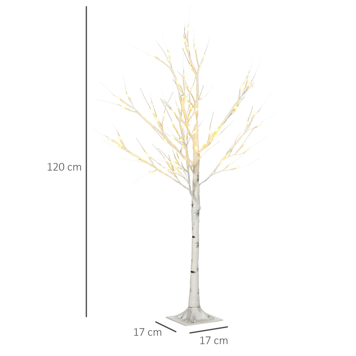 easycomfort easycomfort albero di natale bianco piccolo in pp e metallo con 72 luci led per interni ed esterni 17x17x120 cm