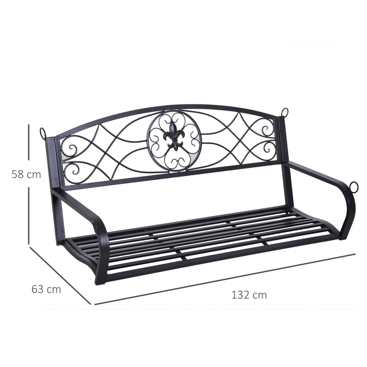 easycomfort easycomfort altalena da giardino sospeso in ferro battuto nero ean 8054144137520