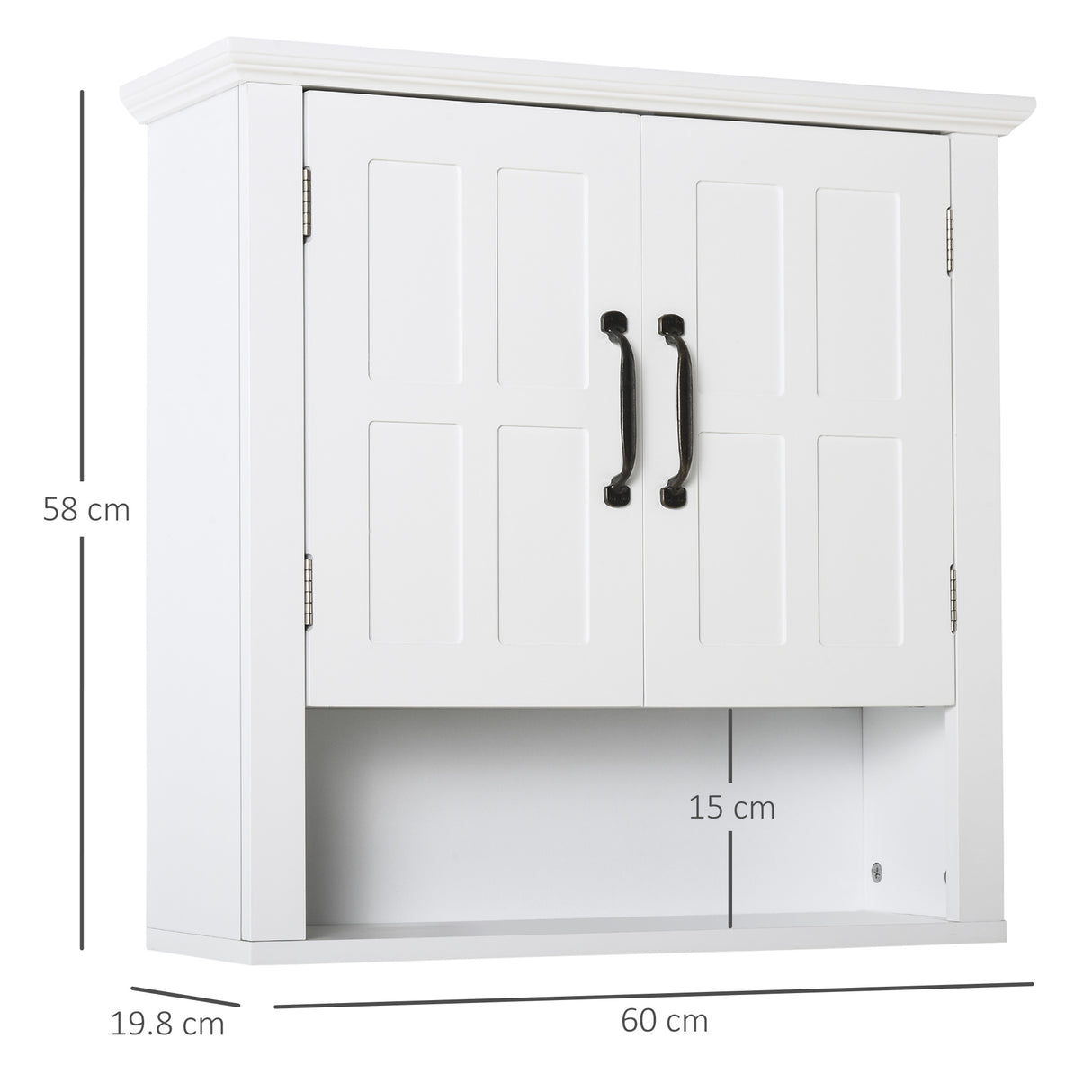 easycomfort easycomfort armadietto 2 ripiani montabile a parete da parete cucina bagno legno 60x198x58cm bianco ean 8054111844352