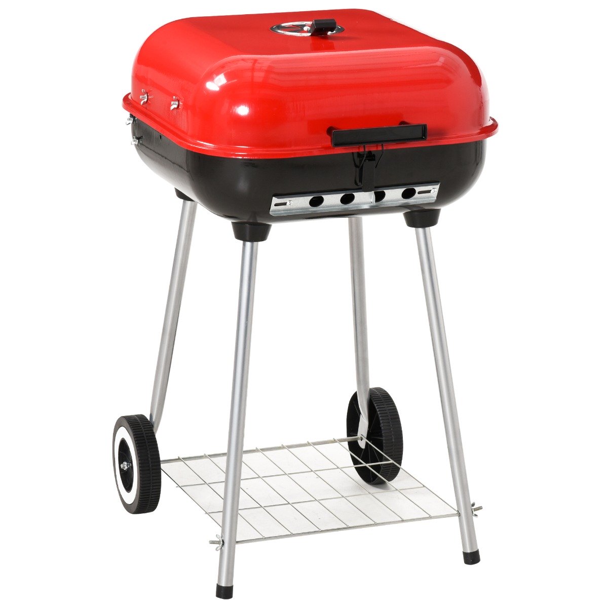 easycomfort easycomfort barbecue a carbonella bbq grill con coperchio e ruote 45x47 5x70cm ean 8054111846141