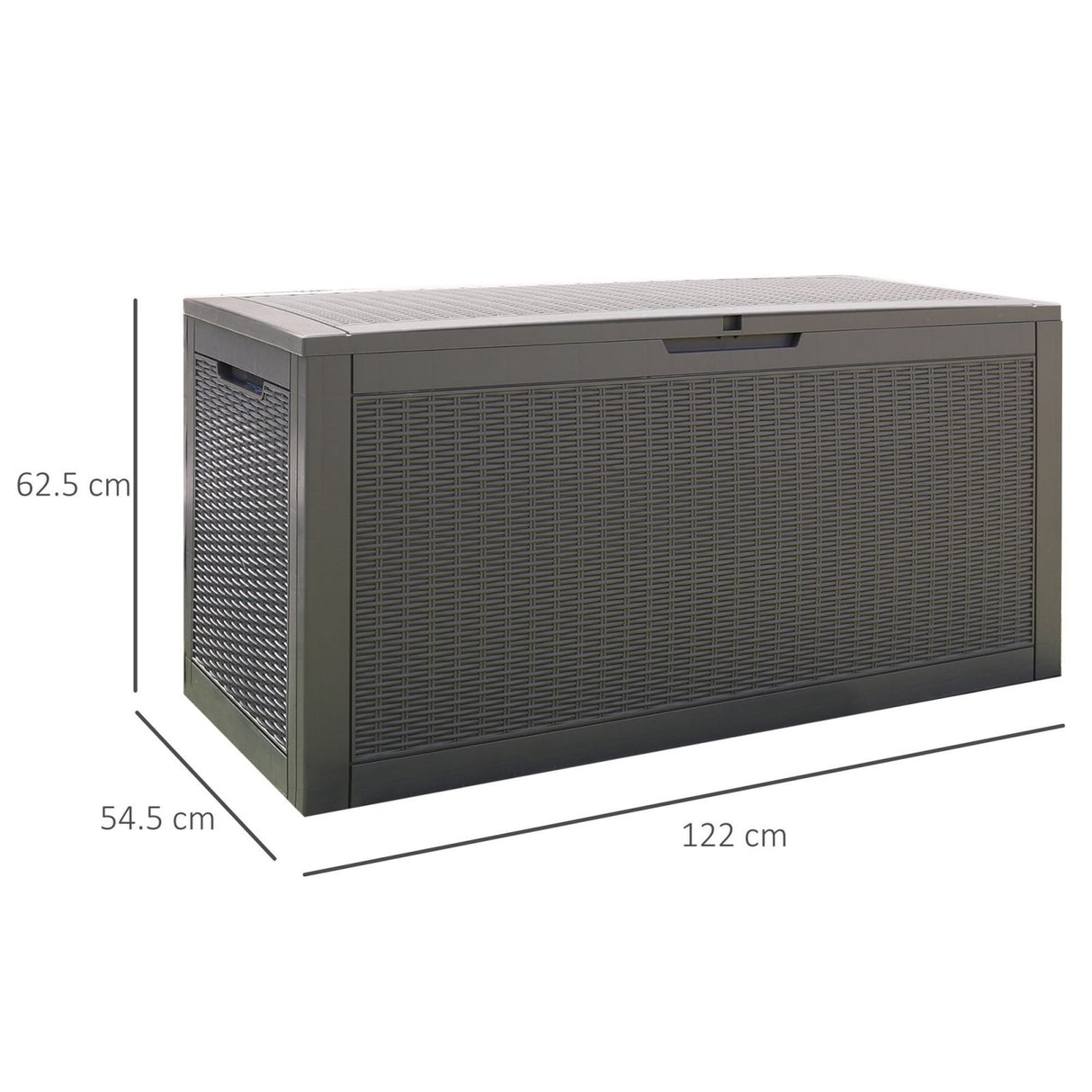 easycomfort easycomfort cassapanca da giardino effetto rattan 380l con seduta per 2 persone ean 8054144136318